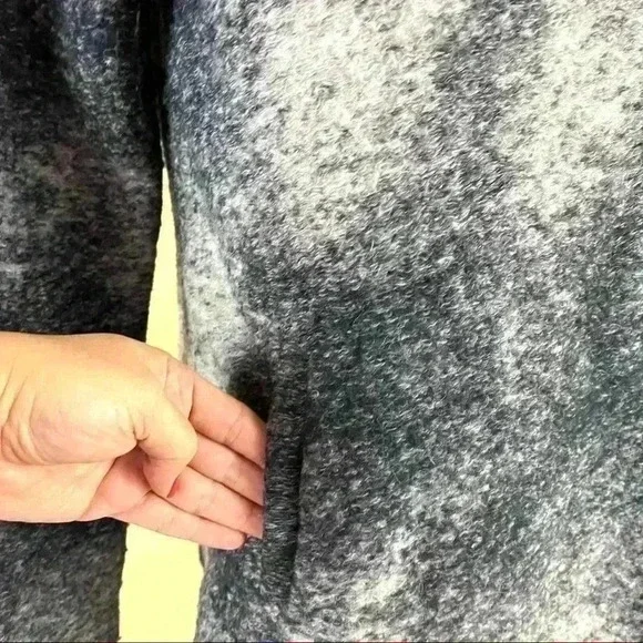 Nanette Lepore Sustainable Gray Ombre Wool Mohair Swing Jacket Coat Size S - Picture 10 of 16